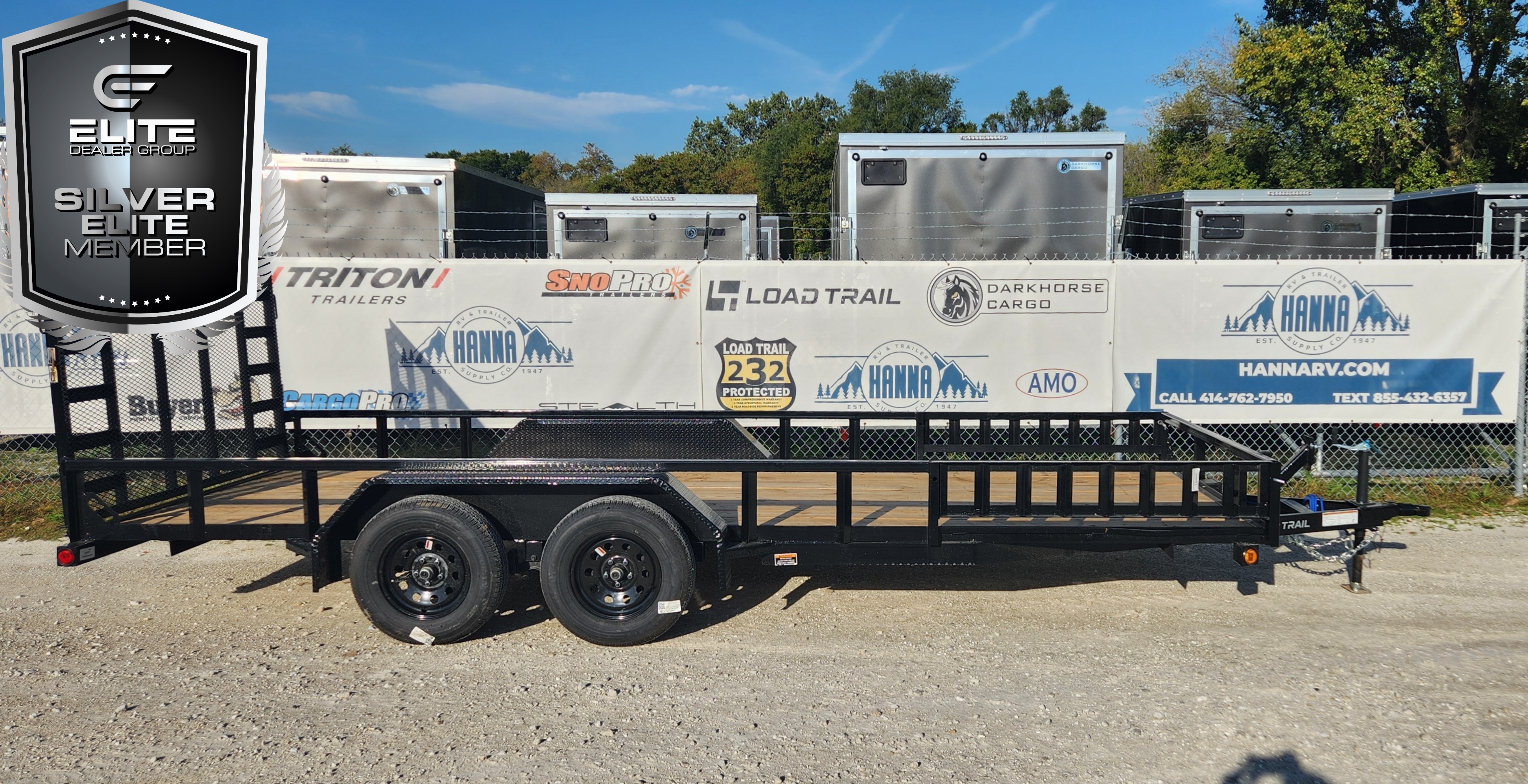 Load Trail 83 X 18 Steel Tandem Axle Utility Trailer with Spring Assist Ramp Gate